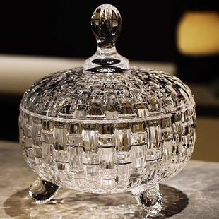 [30 days 2855 pieces] girl heart transparent crystal glass storage jar with lid candy jar candy jar dried fruit