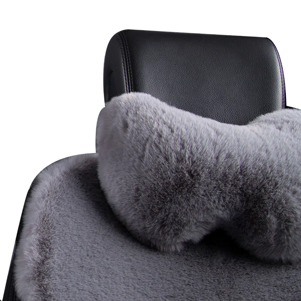 Пятиместная универсальная зимняя подушка с имитацией кролика, плюшевая поясная Автомобильная подушка, короткая плюшевая Автомобильная подушка, спинка, утолщенная теплая