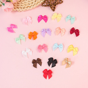 3-Point Polyester Thread Tie Bow Hand-Wrapped Polyester Bow Small Flower Clothing Semi-Finished Accessories Decorative Accessories
