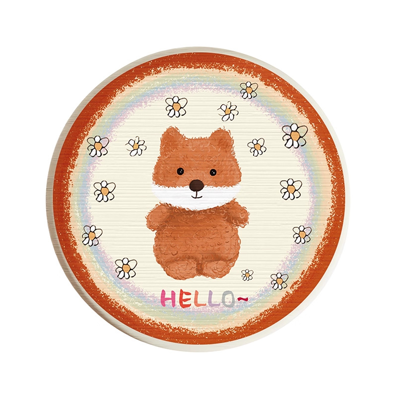 Posavasos de café de oficina de dibujos animados, posavasos de escritorio, posavasos de agua redondos, almohadillas absorbentes de agua de barro de diatomeas, encimera de secado rápido