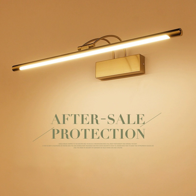 Mirror Front Light Retro Led Bathroom Mirror Cabinet Light Simple Wall Light Imitation Copper Dressing Table Lamp Waterproof
