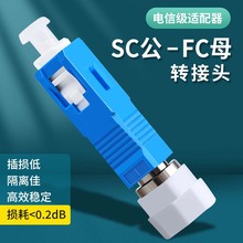 光纖轉接頭SC公-FC母單模轉換頭光纖跳線尾纖對接器紅光筆SC-FC