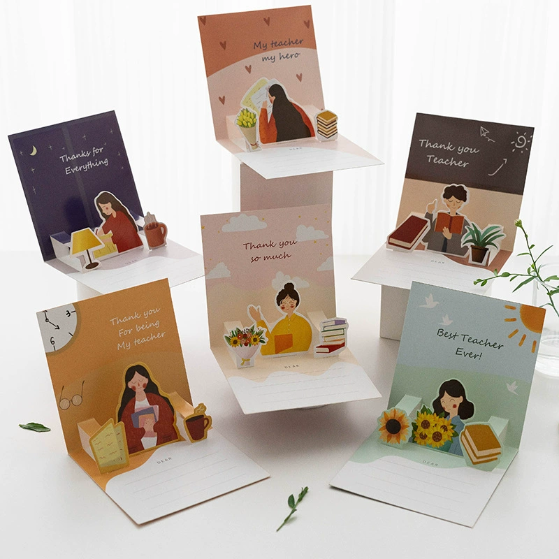 Stationery, folding three dimensional postcard, cards, Birthday gift, 3D