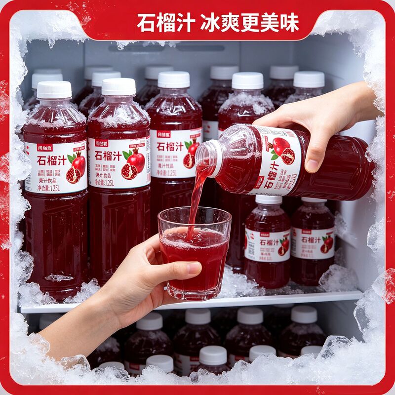 【Large Sharing Pack】Pure Pomegranate Juice, Whole Box of Bottled Juice for Enjoyment, 1.25L/Bottle, Xinjiang Soft Pomegranate 【Large Sharing Pack】Pure Pomegranate Juice, Whole Box of Bottled Juice for Enjoyment, 1.25L/Bottle, Xinjiang Soft Pomegranate