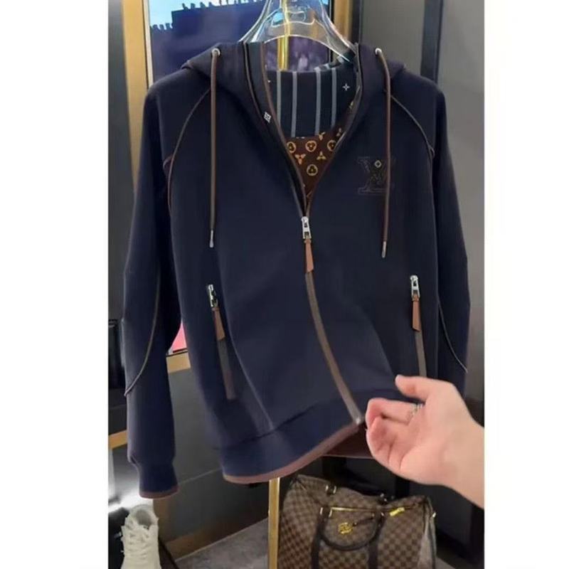 秋季新款品质设计男士潮流时尚百搭休闲长袖连帽外套春秋上衣夹克|undefined