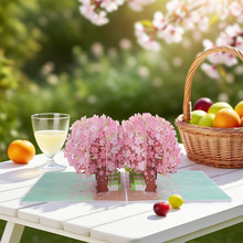 教师节3D立体贺卡摆件樱花树树林银杏枫叶紫藤花礼物节日礼品创意