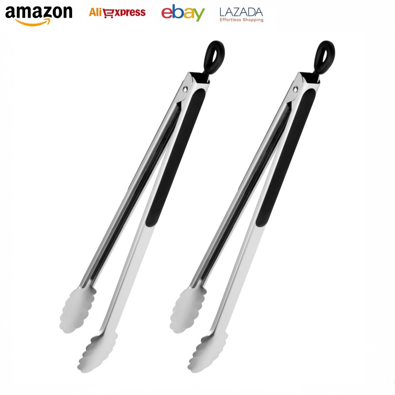 Cross-border barbecue clip food clip kitchen stainless steel barbecue clip food air fryer bread barbecue clip clip wholesale