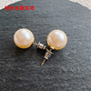 Earrings, hypoallergenic accessory, silica gel bullet, ear clips, handmade, 750 sample gold