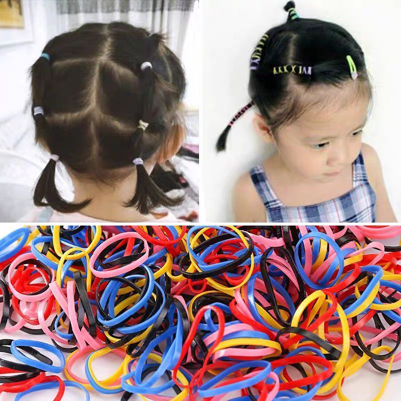 高弾力児童ゴム筋は髪を傷つけずに使い捨ての小さな皮筋アクセサリーの女の子の髪輪の赤ちゃんの皮筋を厚くする|undefined