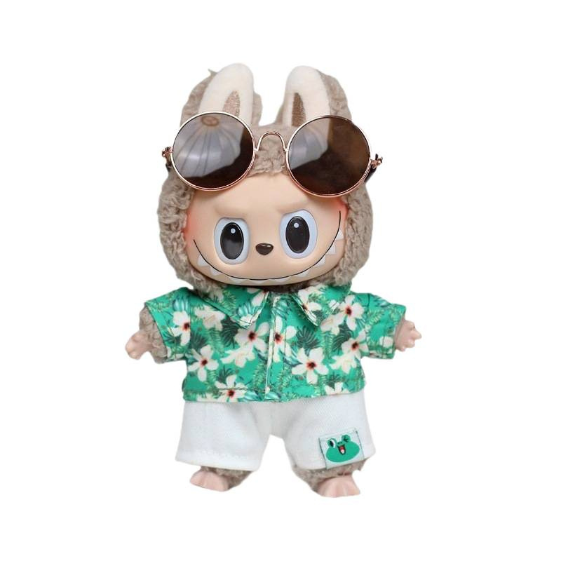 仅售衣服—Labubu娃衣17cm拉布布衣服心动马卡龙搪胶脸公仔娃直发|undefined