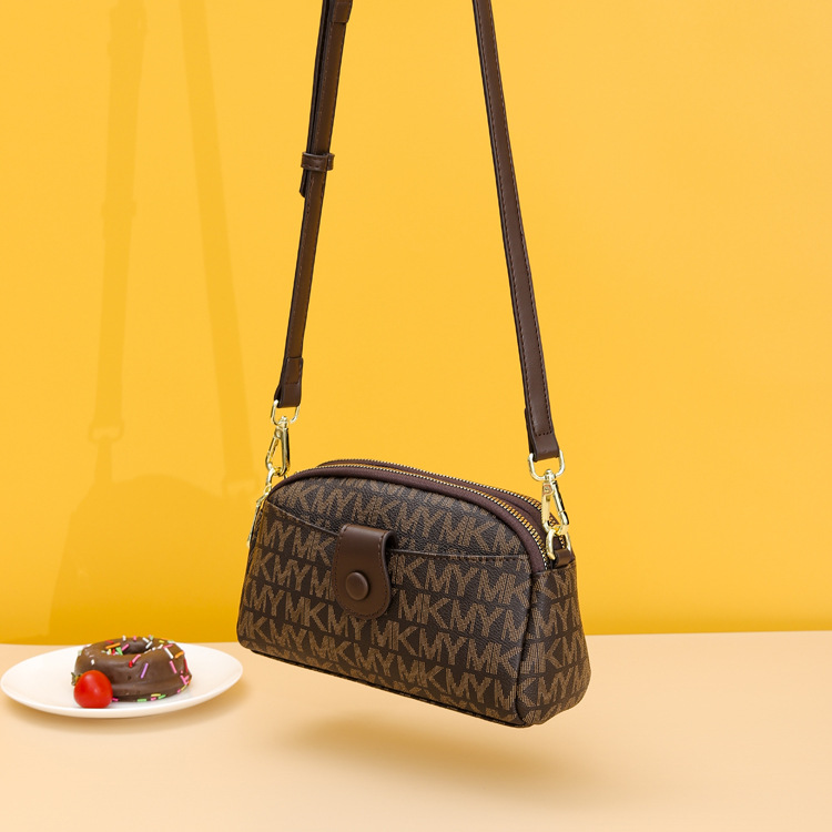 Nischendesign, neue Damentasche, weiche Leder-Clutch, bedruckte Buchstaben, Damen-Geldbörse, trendige Muscheltasche, Schulter-Umhängetasche_voghion.com