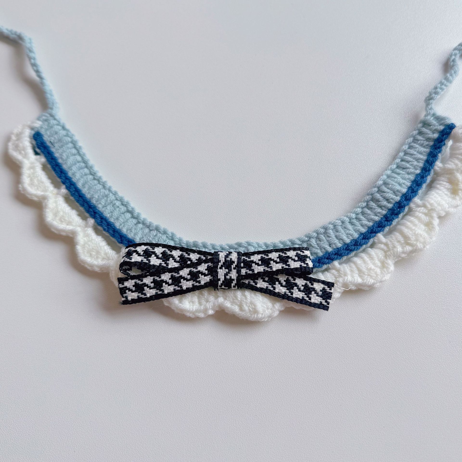 スプリングフィールドフラワーペットウールニット首輪猫唾液タオル蜂よだれかけ犬よだれかけかわいいドレスアップ