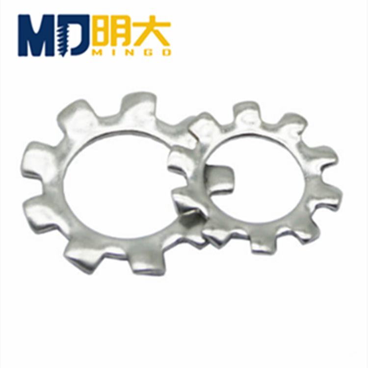 304不锈钢垫片温州紧固件垫圈外锯齿内止退止动高强防松防滑