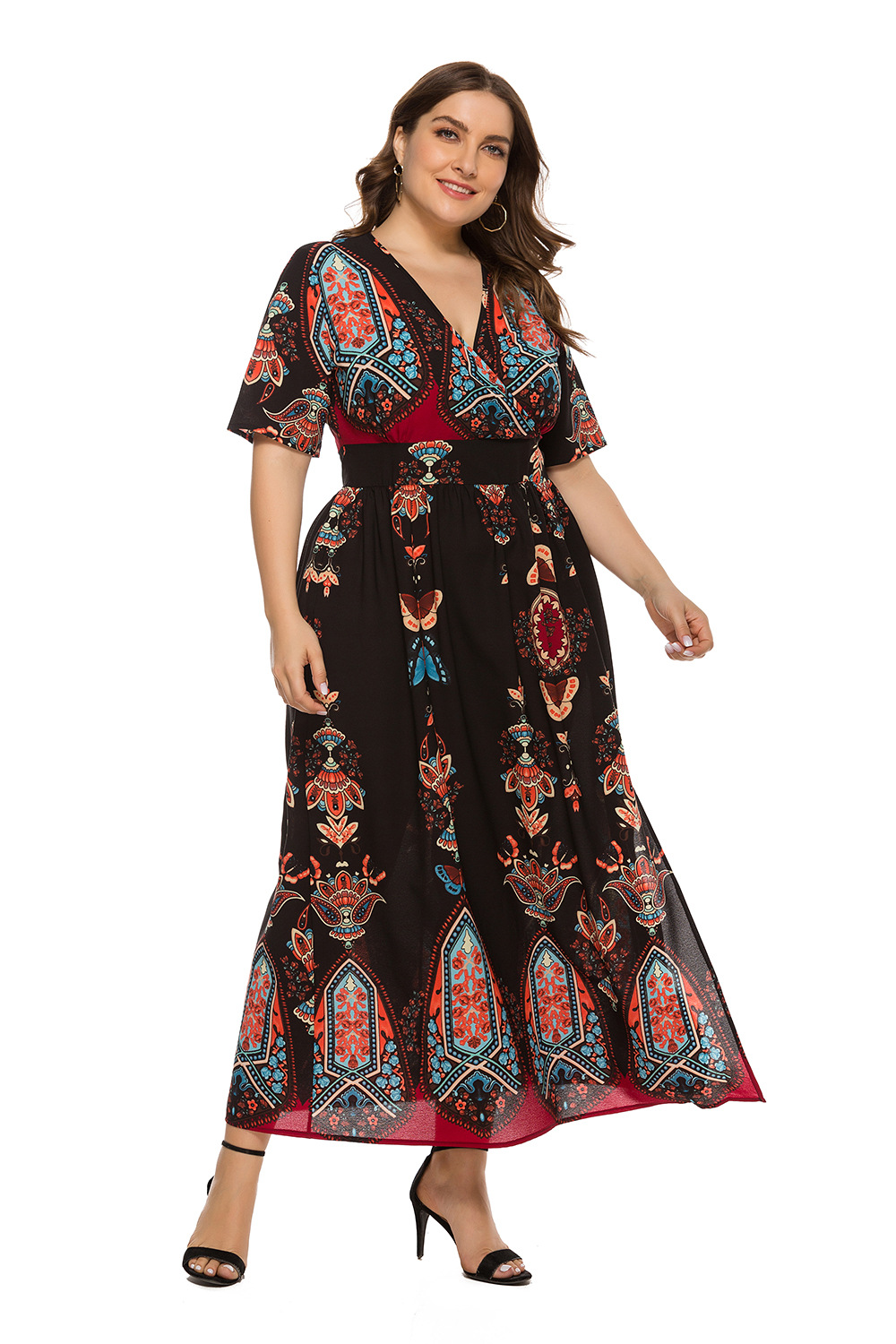 V-Neck Dress in Different Angles