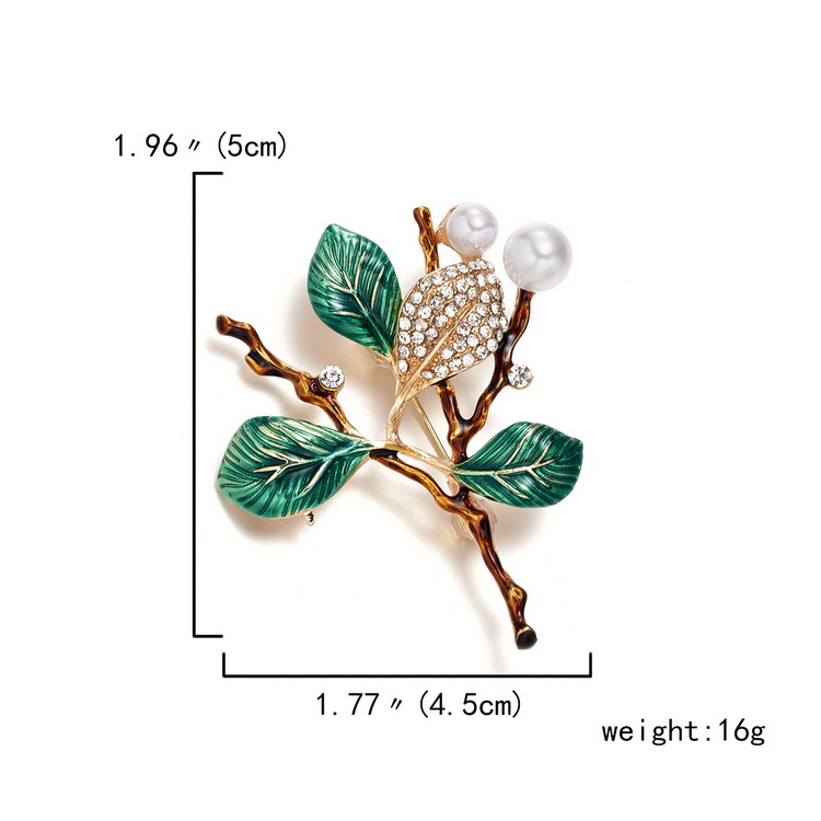 Mode Blume Legierung Emaille Einbrennlack Inlay Perle Unisex Broschen display picture 8