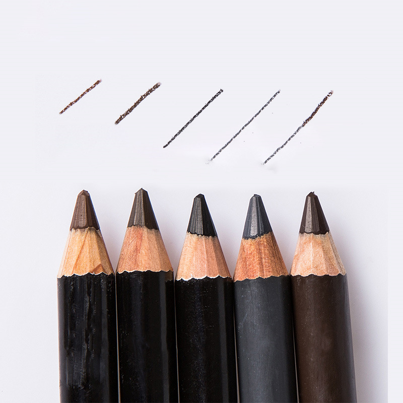 翠黛工厂 双头眉笔定制贴牌防水防汗不脱色木制双头眉笔oem加工