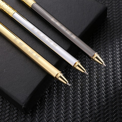 Brass Ruyi Golden Hoop Pen Office Business Gift Signature Pen Bead Pen Student Stationery Ballpoint Pen
