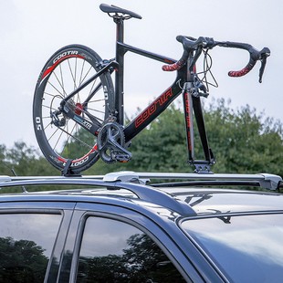 Car car suv roof rack carrying road bike front fork quick release fixing clip bracket bracket