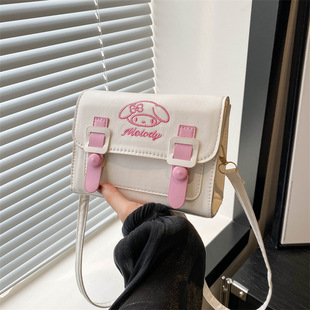 Cross-border Wholesale Niche Design Sense Bag Women's 2024 New Korean-style Shoulder Crossbody Bag Cute Contrast Small Square Bag