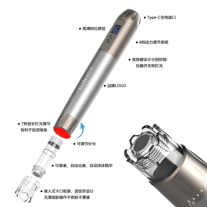 新六世代mts水光針器ナノ微結晶導入器電気マイクロニードル中胚導入器ニキビ除去補水|undefined