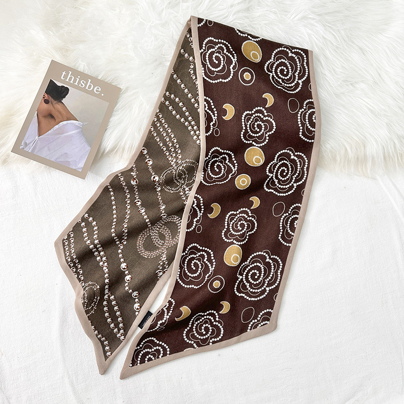 Diseño coreano de doble cara de estilo nicho toallas de correa de moda otoño y invierno damas de alto nivel de decoración bufandas de collar toallas de ángulo