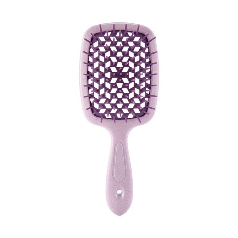 Paddle Massage Hair Brush, Grid Vent Detangler for Women, Colorful OPP/PVC Packed 8.7×5.7 cm