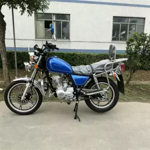 Blue motorcycle exported to Africa, durable, easy to maintain, high load capacity, stylish appearance, stable power