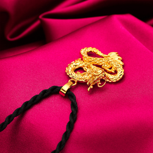 Vietnam sand gold live broadcast dragon imitation gold pendant 24k color necklace pendant national live broadcast supply factory wholesale