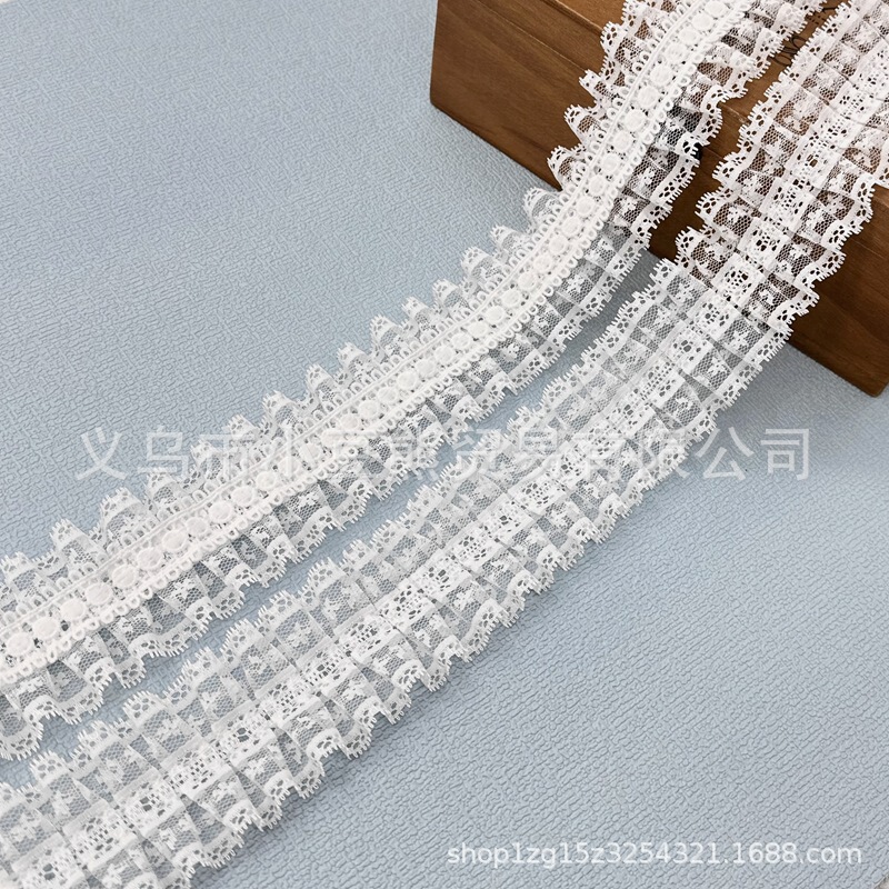 Lace Trim, Pleated Clothing Materials, Skirt Hems, Clothing and Hat Packaging, Handmade Curtain Edges, Lace Trim, Polka Dot Accessories