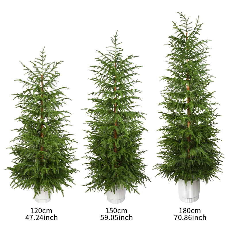 Decoración de Navidad puro árbol de Navidad PE2025 nuevo estilo de decoración de alta calidad se puede utilizar para el diseño de la escena de bonsai para el hogar