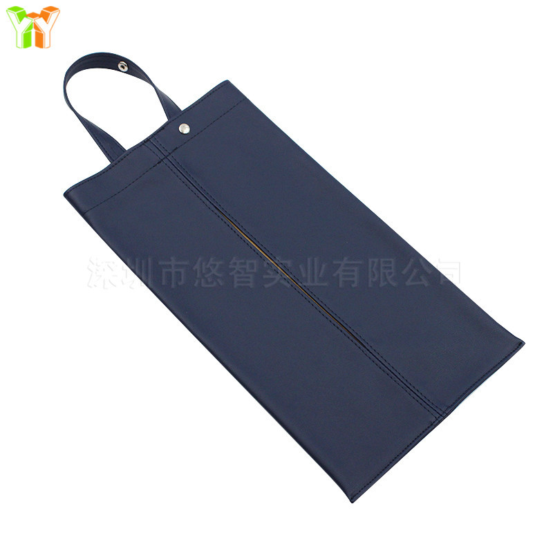 Caja de pañuelos de cuero de estilo japonés montada en la pared coche colgando bolsa de pañuelos cubierta de pañuelos caja de pañuelos blandos Silla de nuevo en stock