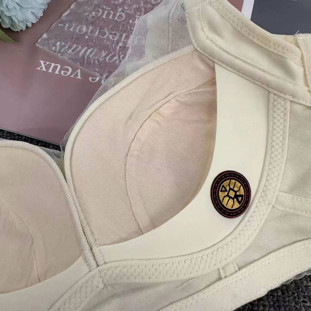 Nuevo sujetador de alta calidad de moda de encaje jacquard transpirable ajustable confortable cuatro botones tipo ropa interior de mujer