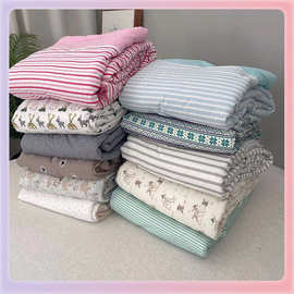 3YK微瑕跑量~纯棉针织夏季夹棉单双人150*200/200*230夏被可机洗