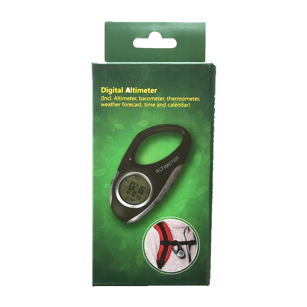 Карабин многофункциональный электронный высотомер с защелкивающимся цифровым дисплеем Барометр часы + термометр
