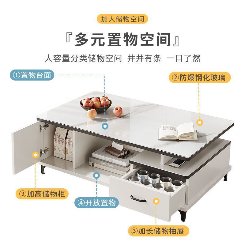 简易茶几客厅家用小户型茶几桌简约现代阳台茶台钢化玻璃轻奢茶桌|undefined