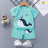 Children's T-shirt suitable for men and women, shorts, set, clothing, children's clothing, 2021 collection