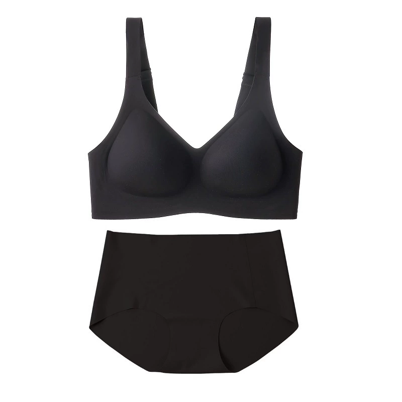 Straps, underwear, thin wireless bra, set, European style