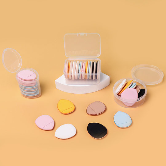 Mini finger puff small air cushion concealer triangle water drop cotton candy makeup sponge wholesale mini thumb puff