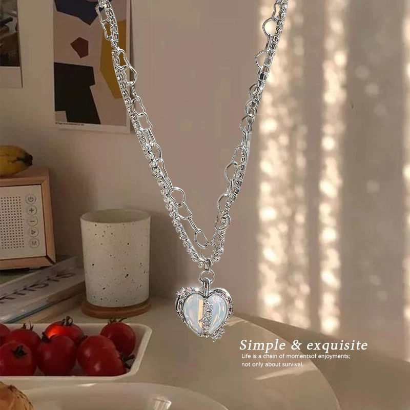 « Sunset party » разделенная любовь многоуровневая вспышка drill вермикулит сокровища ожерелье женское милый прохладный характер ключица цепь