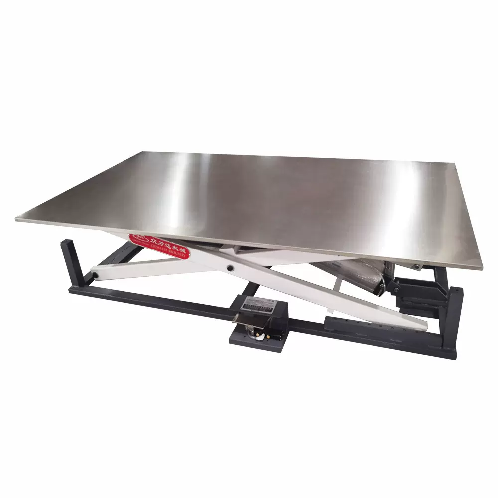 不锈钢台面升降工作台工作台气动升降工作台沙发扪皮起降台