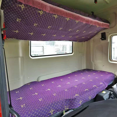 Modelə uyğun (Original) oturacaq örtükləri — Seat Cushion Sleeper Cover - cotton-and-linen-fabric-upper-and-lower-bunk-cover-purple-howo-tx340350-mixer-truck