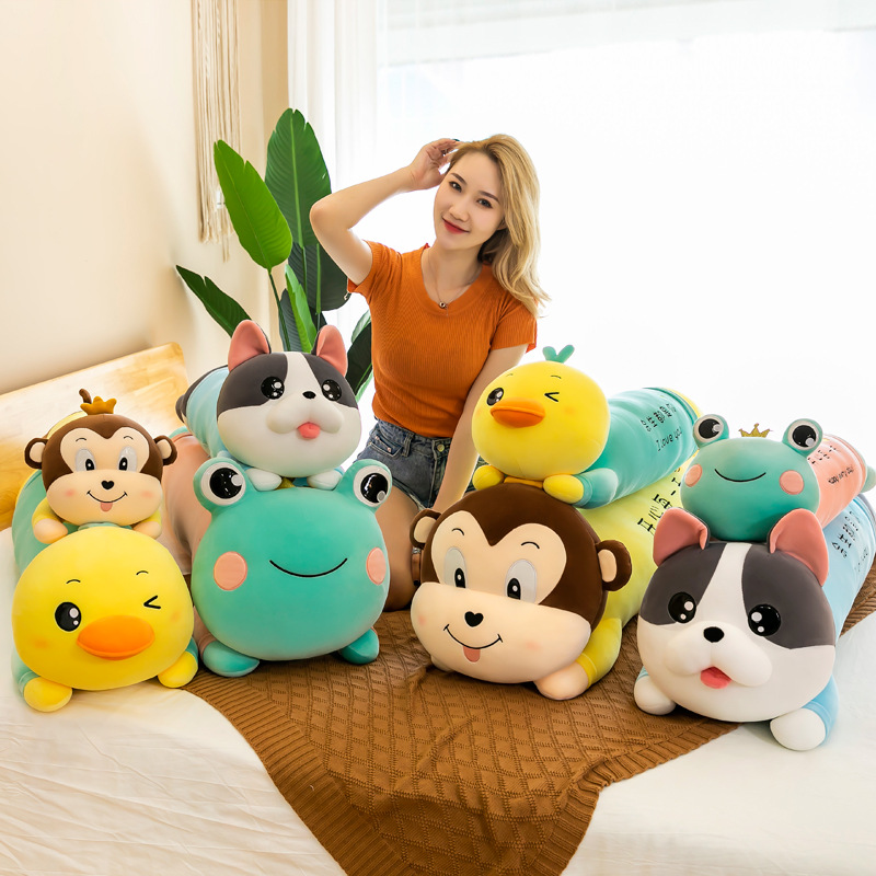 Manufactor new pattern Forest animal Strip Cylinder Pillows Doll Lazy man Accompany sleep Pillows Plush Toys