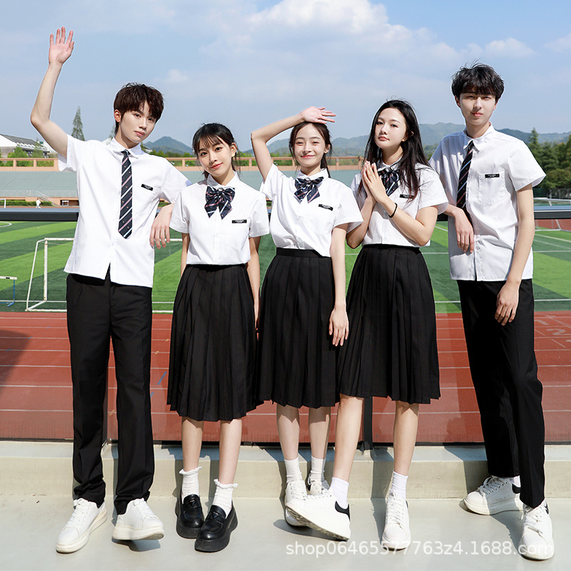 High School Student Class Uniforms, School Uniforms, Junior High School Student Graduation Shirts, Pleated Skirts, Sports Day Recital Choir Uniforms, Campus Style Korean Style