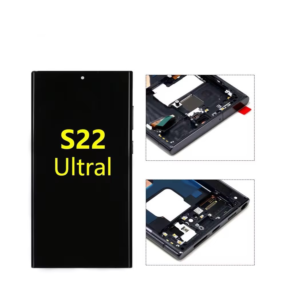Aplicable a Samsung Galaxy S22U conjunto de pantalla de teléfono móvil S22ULTRA LCD conjunto de pantalla
