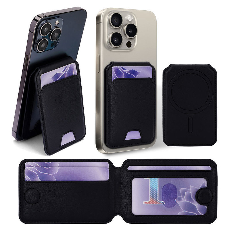 Magsafe Magnetic Card Holder Mobile Phone Card Holder Foldableing Stand Card Multi-Card Slot Multi-Functional Pu Leather Card Holder Magsafe Magnetic Card Holder Mobile Phone Card Holder Foldableing Stand Card Multi-Card Slot Multi-Functional Pu Leather Card Holder