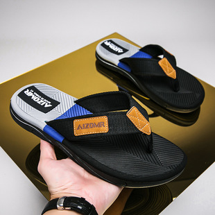 Cool Road Straight Flip-Flops Men's Summer Sports New Non-Slip Wear-Resistant Casual Slippers Men's Outer Wear Beach Sandals