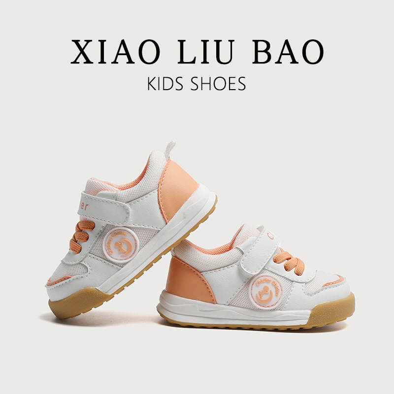 2024 otoño nuevos zapatos de tablero para niños microfibra costura malla transpirable zapatos de bebé de fondo suave antideslizante bebé Niño Zapatos