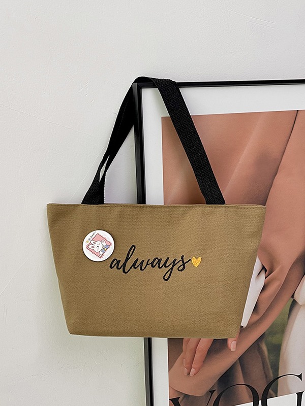 Nuevo bolso de mano para mujeres que van al trabajo y a la escuela, bolso de almacenamiento de almuerzo para viajar, bolsa de lona de gran capacidad