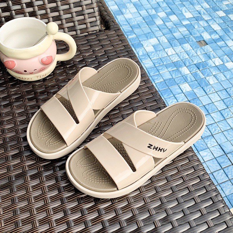 Verano antideslizante fondo grueso de compras al aire libre cómodo ligero versátil moda dama zapatillas frías