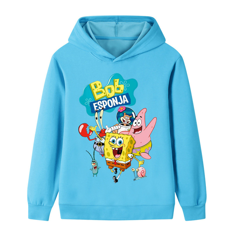Spongebob Squarepants Animated Print Pattern Hoodie Sweatshirt for Older Children, Boys and Girls B1181 Spongebob Squarepants Animated Print Pattern Hoodie Sweatshirt for Older Children, Boys and Girls B1181